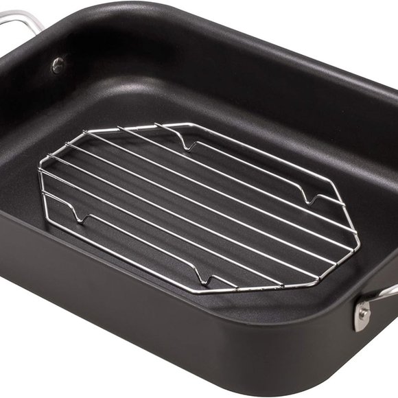 Roasting HIC Kitchen Roasting Wire Rack: Heavyweight Chrome-Plated Steel, 10x6" - Picture 1 of 3